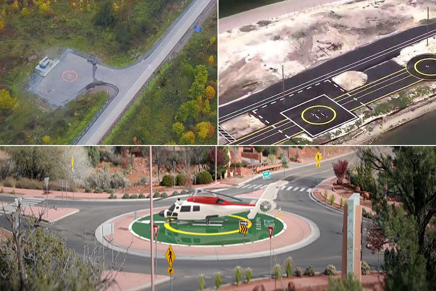 直升機坪要建在高速公路上了！